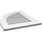 Ekena Millwork Quarter Round Top Left Surface Mount PVC Gable Vent w/ 3-1/2"W x 1"P Standard Frame, 20"W x 26"H GVPQL20X2601SN - alternate 4